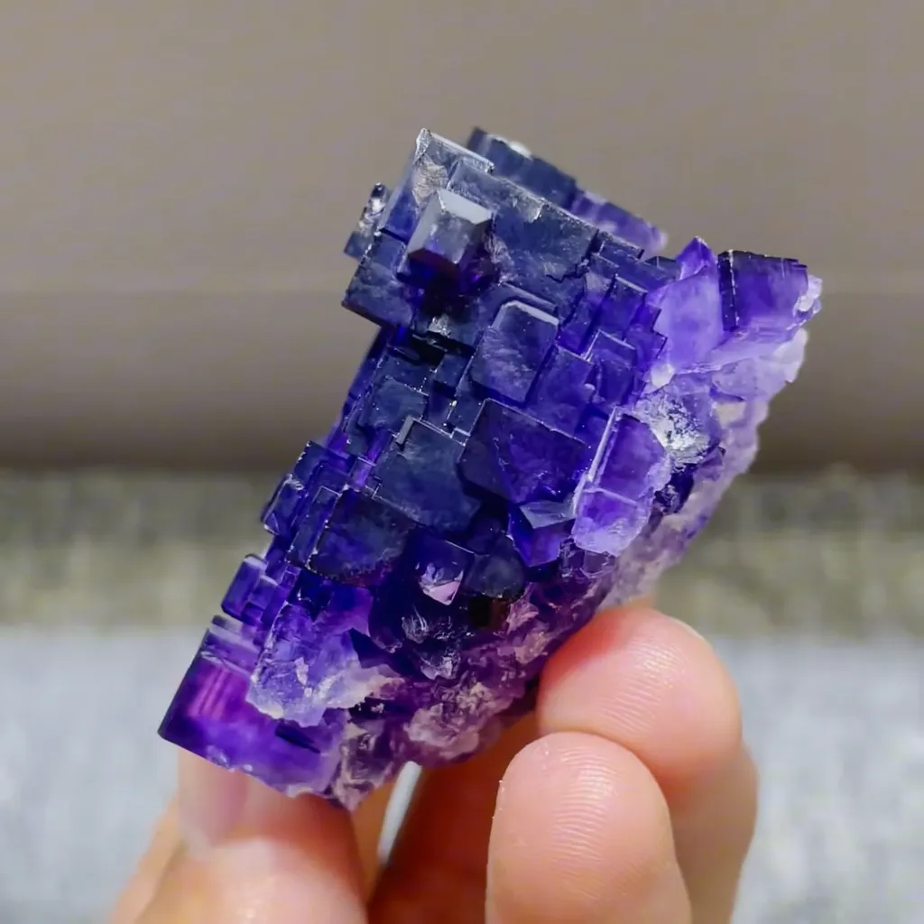 Natural Matrix Fluorite from Xinjiang,China 40*30*45MM - image 2