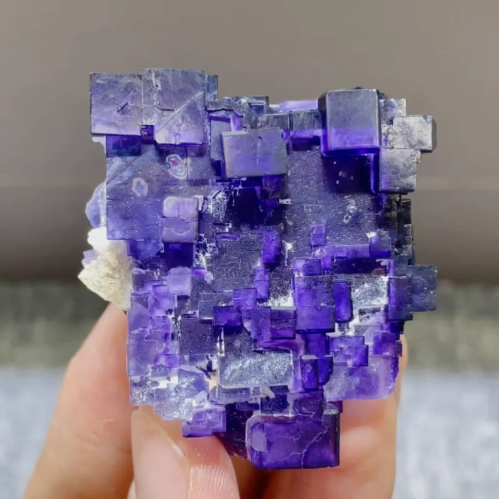 Natural Matrix Fluorite from Xinjiang,China 40*30*45MM image