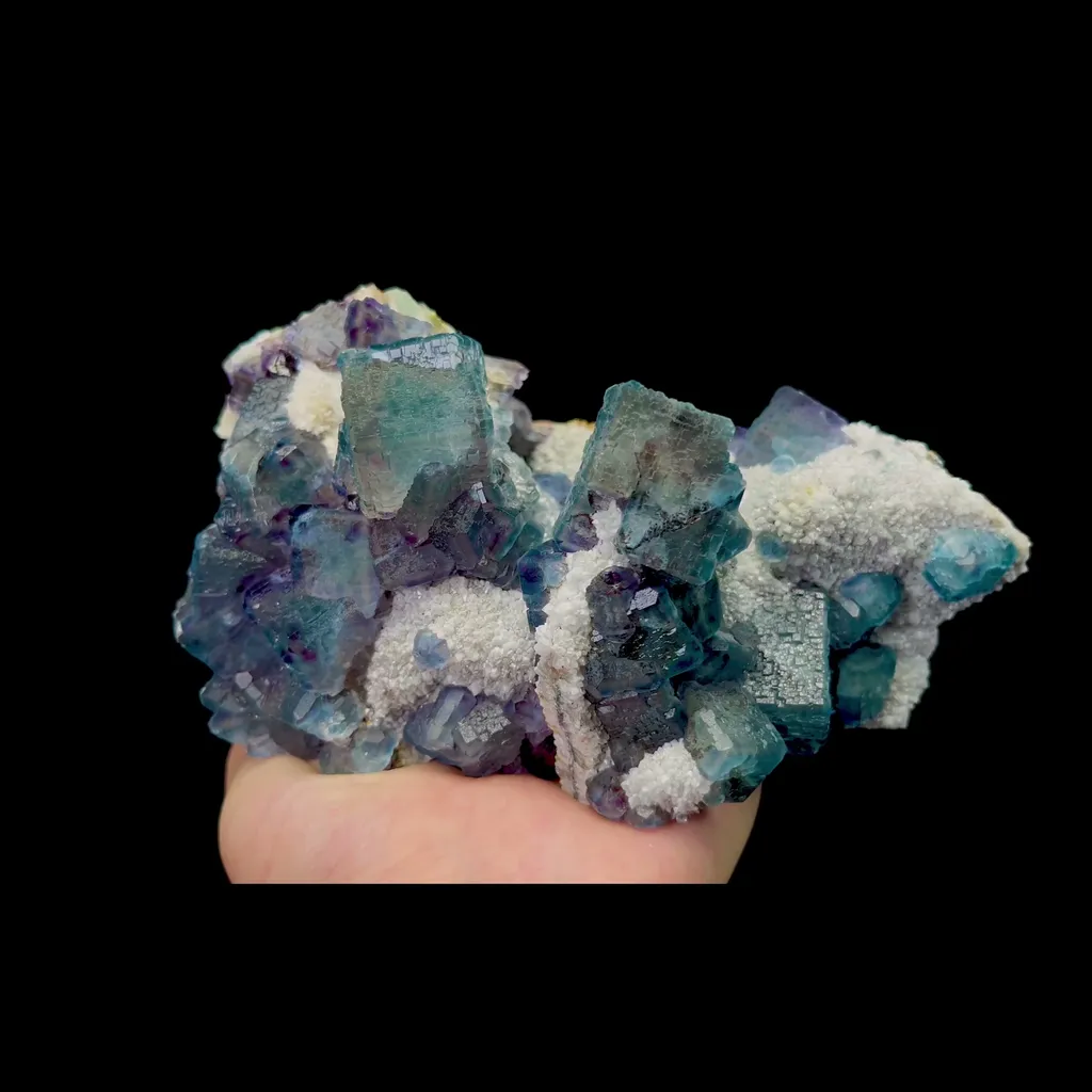 Natural Morandi Fluorite and Crystal Mineral Specimen,High Quality Specimen,FUJIAN,CHINA(160*86*74mm) image