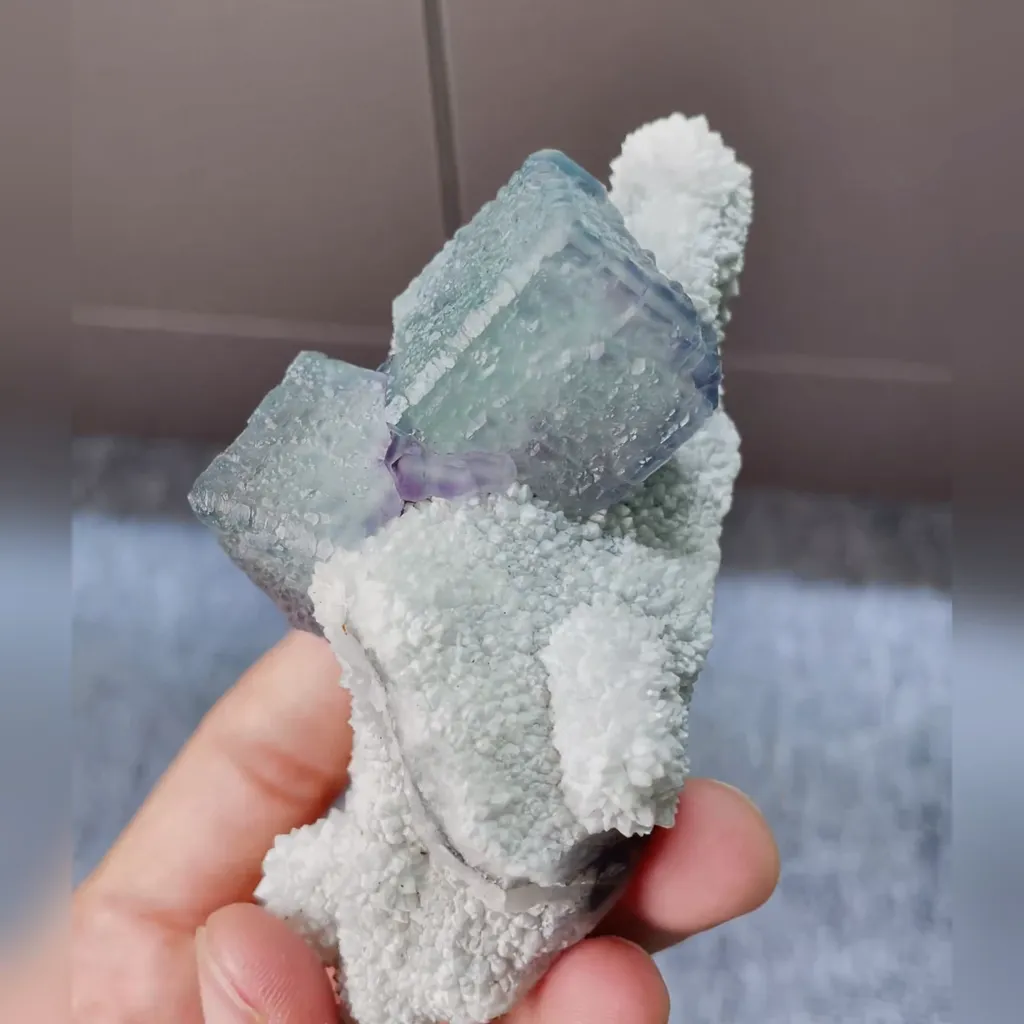 Natural Morandi Fluorite comes from Fujian,China 100*55*40MM - image 4