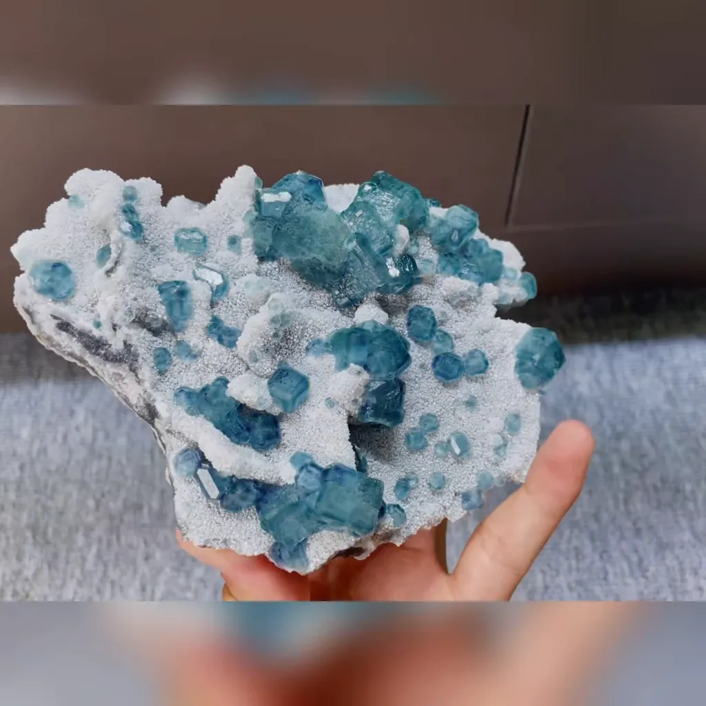 Natural Morandi Fluorite comes from Fujian,China 145*100*40MM - image 2