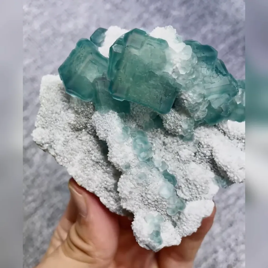 Natural Morandi Fluorite comes from Fujian,China 80*70*55MM - image 3