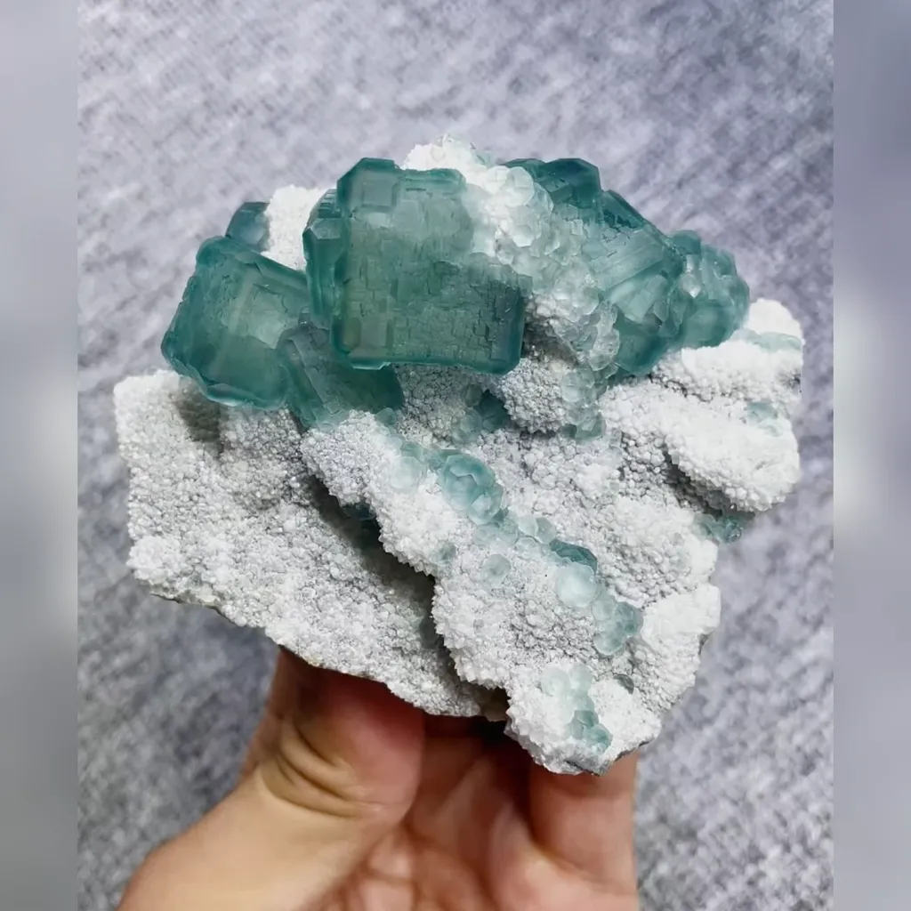 Natural Morandi Fluorite comes from Fujian,China 80*70*55MM - image 5