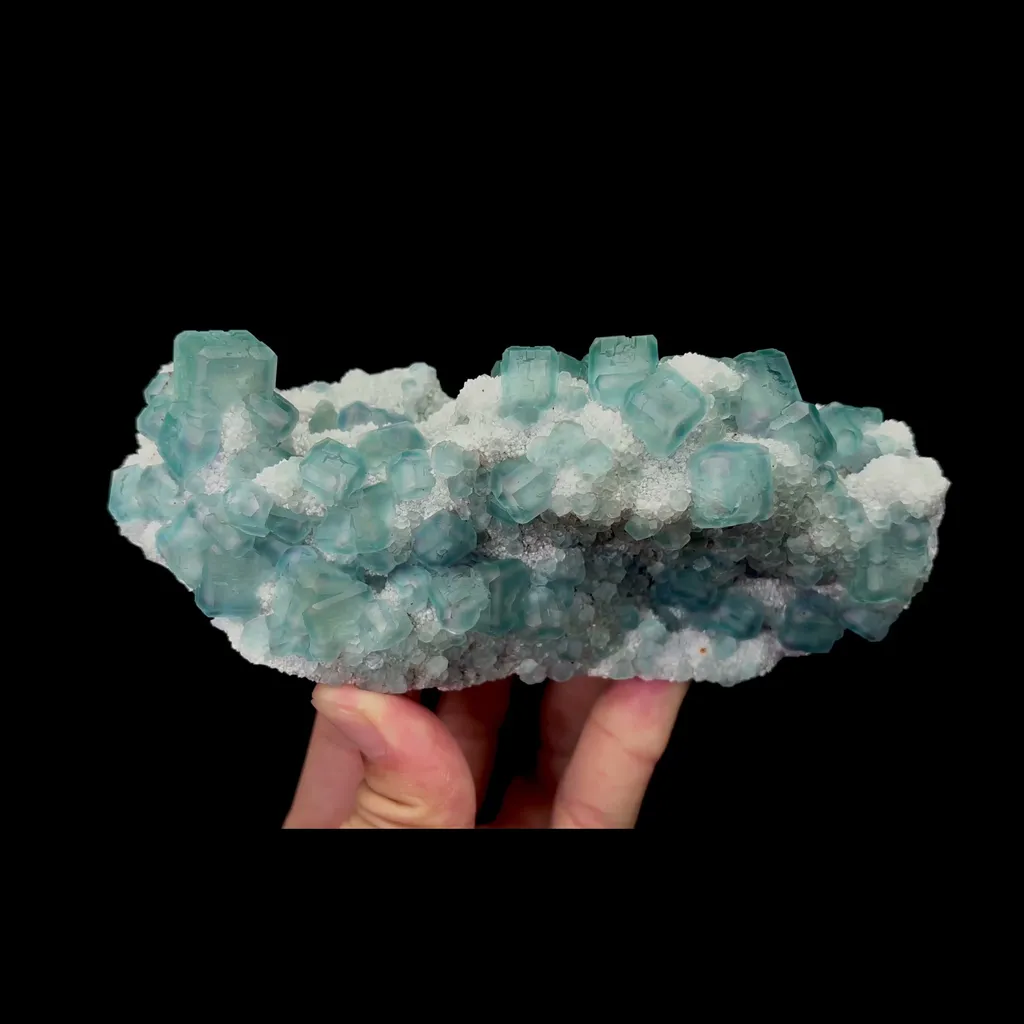 Natural Morandi QR Code Fluorite Mineral Specimen,High Quality Specimen,FUJIAN,CHINA(150*62*50mm) image