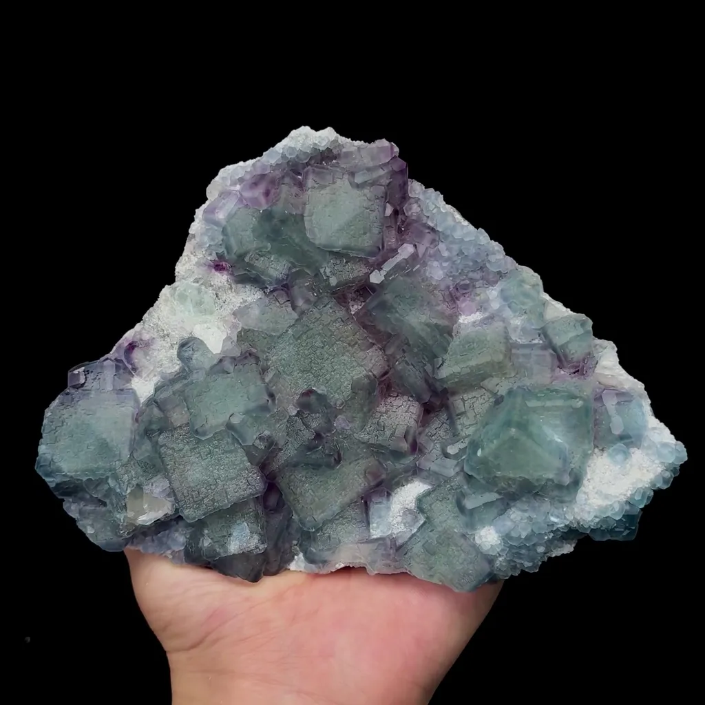Natural Morandi QR Code Fluorite Mineral Specimen,High Quality Specimen,FUJIAN,CHINA(170*116*40mm) image