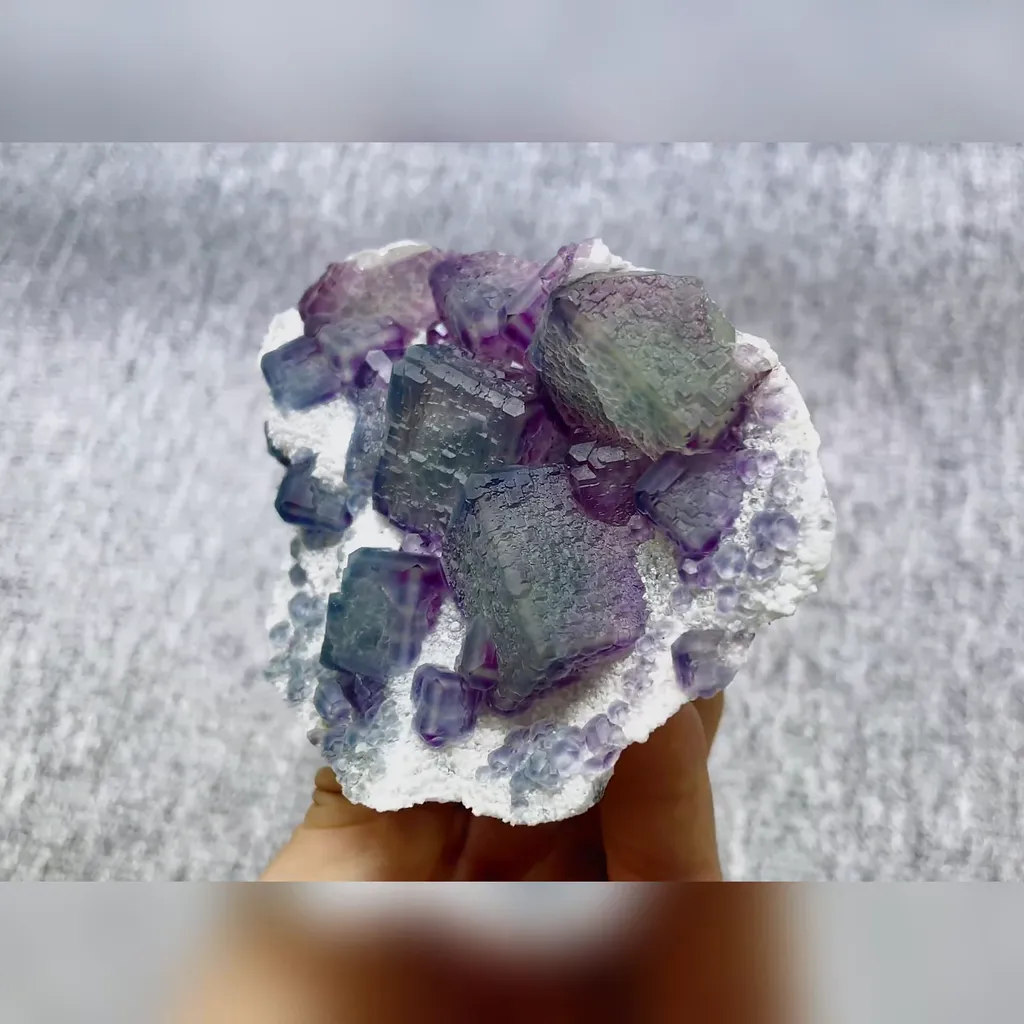 Natural Morandiite Fluorite comes from Fujian,China 100*75*30MM - image 3