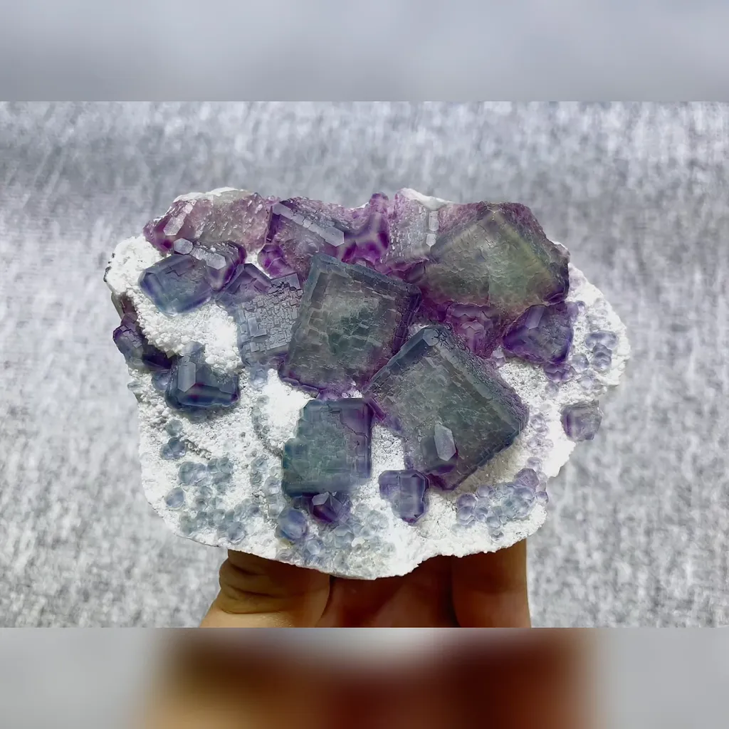 Natural Morandiite Fluorite comes from Fujian,China 100*75*30MM image