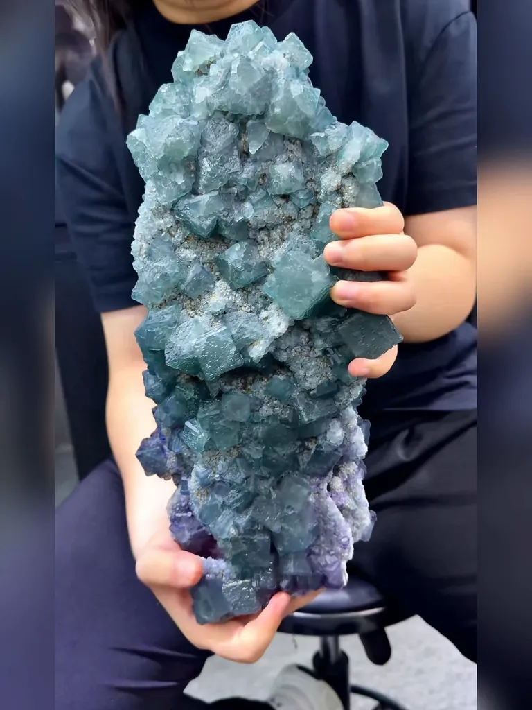 Natural Morandite Fluorite comes from Fujian,China 350*140*120MM - image 3