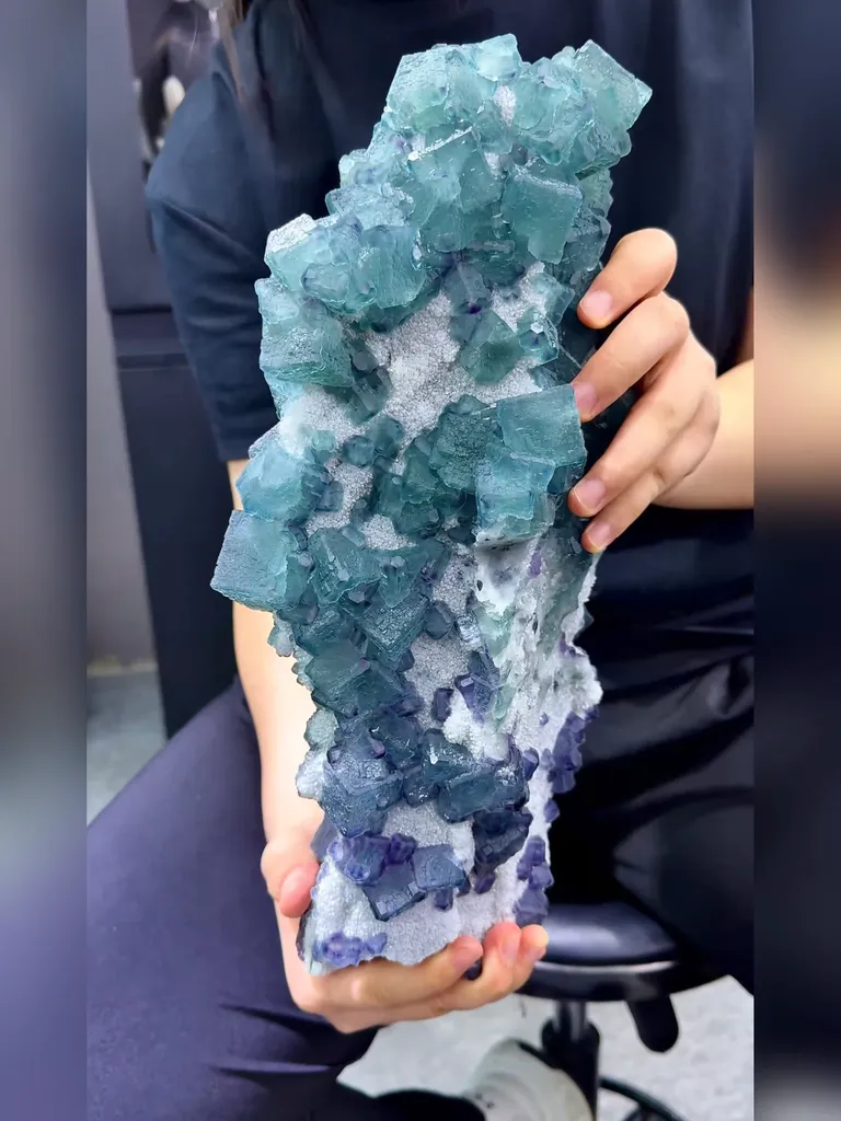 Natural Morandite Fluorite comes from Fujian,China 350*140*120MM - image 4