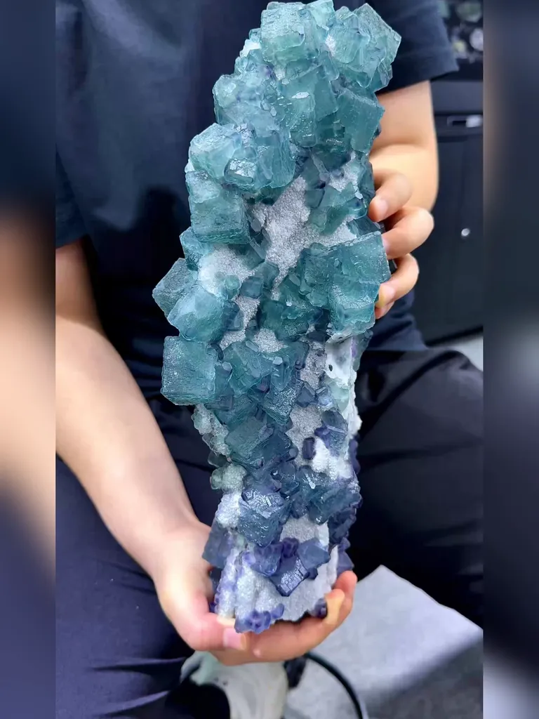 Natural Morandite Fluorite comes from Fujian,China 350*140*120MM image