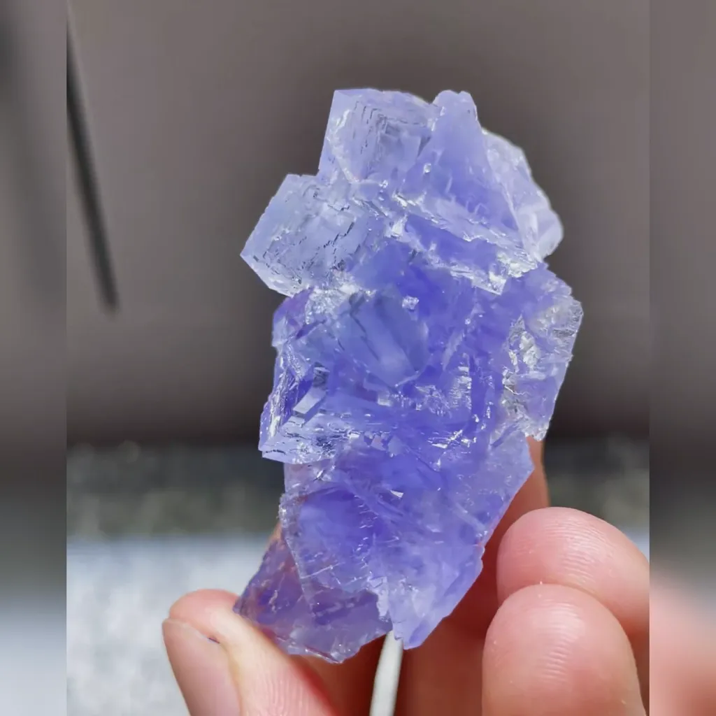 Natural Natural Purple Cubic Fluorite comes from Xianghualing,Hunan 30*25*50MM - image 2