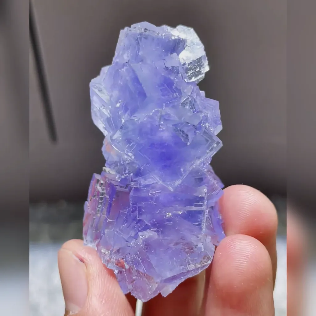 Natural Natural Purple Cubic Fluorite comes from Xianghualing,Hunan 30*25*50MM - image 4