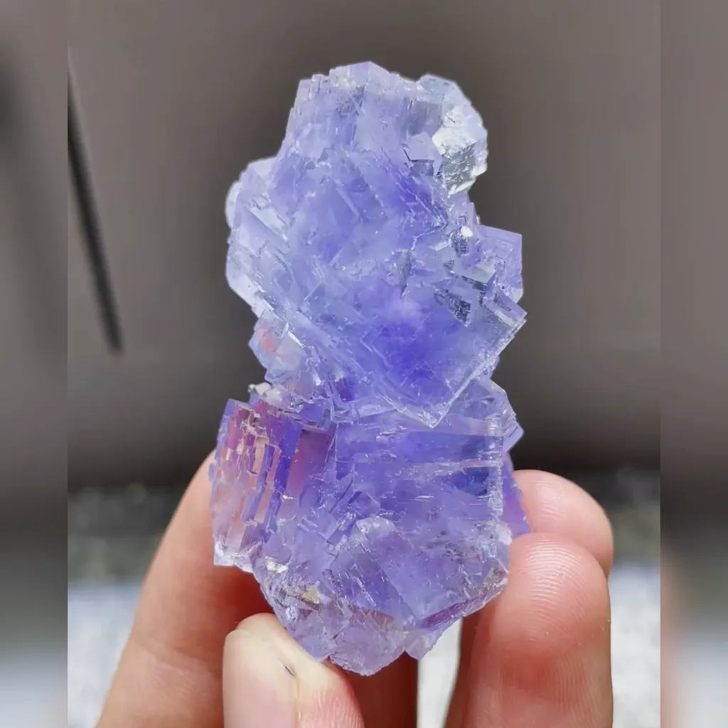 Natural Natural Purple Cubic Fluorite comes from Xianghualing,Hunan 30*25*50MM image