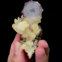 Natural Octahedral Fluorite and Calcite Mineral Specimen,High Quality Specimen,SHANGBAO,HUNAN,CHINA(40*35*68mm) - image 3