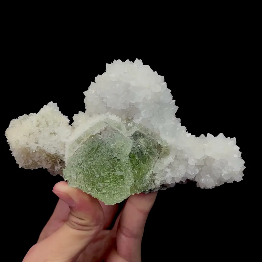 Natural Octahedral Green Fluorite and Crystal Mineral Specimen,High Quality Specimen,ZHEJIANG,CHINA(170*120*55mm) image