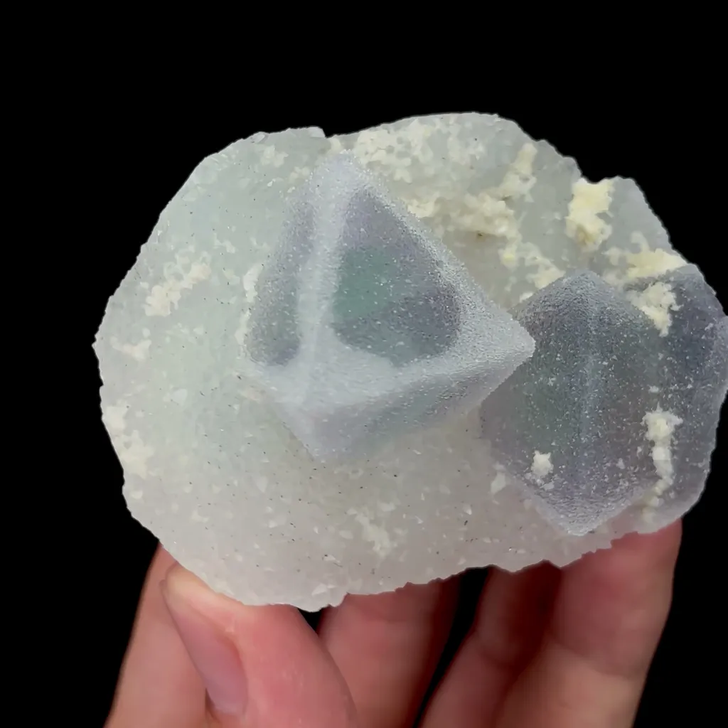 Natural Octahedral Sugar Fluorite Mineral Specimen,High Quality Specimen,ZHEJIANG,CHINA(68*52*27mm) - image 2