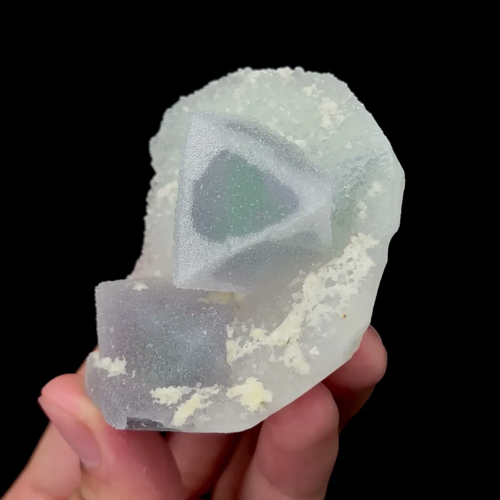 Natural Octahedral Sugar Fluorite Mineral Specimen,High Quality Specimen,ZHEJIANG,CHINA(68*52*27mm) - image 3