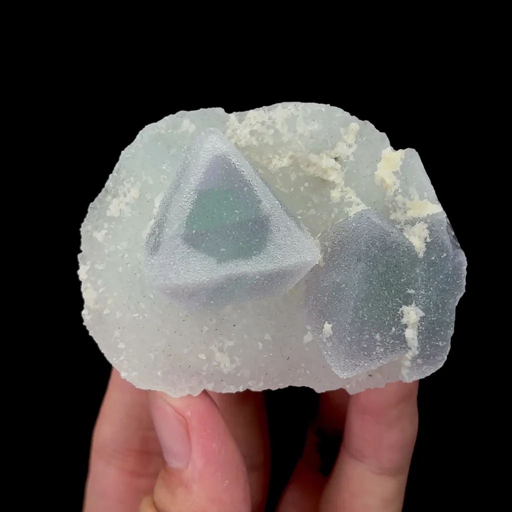 Natural Octahedral Sugar Fluorite Mineral Specimen,High Quality Specimen,ZHEJIANG,CHINA(68*52*27mm) - image 4