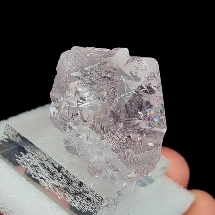 Natural Pale Pink Diamond Fluorite, Mineral Specimen: Huanggangliang,Inner Mongolia (30*30*25MM) image