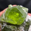 Natural Peridot Crystal Specimen Pakistan | Gem Quality Green Peridot on Matrix - image 3