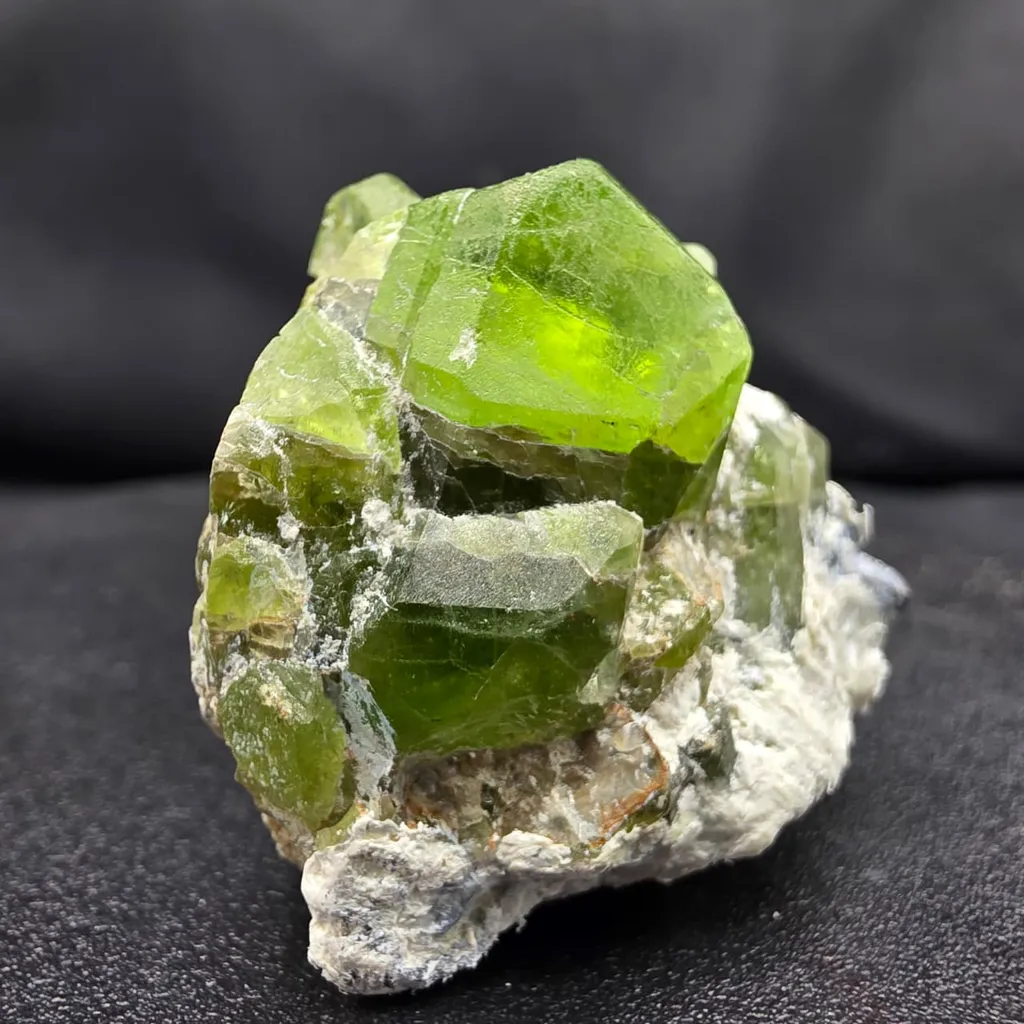 Natural Peridot Crystal Specimen Pakistan | Gem Quality Green Peridot on Matrix - image 6