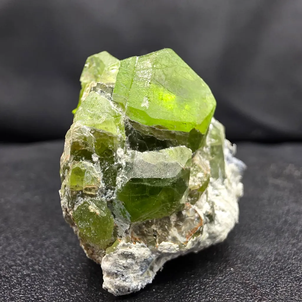 Natural Peridot Crystal Specimen Pakistan | Gem Quality Green Peridot on Matrix - image 7