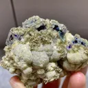 Natural Phantom Fluorite and Calcite and Mica Symbiosis comes from Yindu,Inner Mongolia 65*50*35MM - image 3