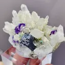 Natural Phantom Fluorite and Crystal Clusters coexist with Wolframite comes from Yaogangxian,China 45*25*20MM - image 2