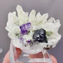 Natural Phantom Fluorite and Crystal Clusters coexist with Wolframite comes from Yaogangxian,China 45*25*20MM - image 3