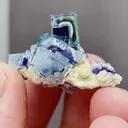 Natural Phantom Fluorite and Flake Calcite coexist with Mica Yindu,Inner Mongolia 35*24*20MM - image 5