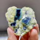 Natural Phantom Fluorite and Mica Symbiosis comes from Yindu,Inner Mongolia 45*45*25MM - image 1