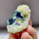 Natural Phantom Fluorite and Mica Symbiosis comes from Yindu,Inner Mongolia 45*45*25MM - image 3