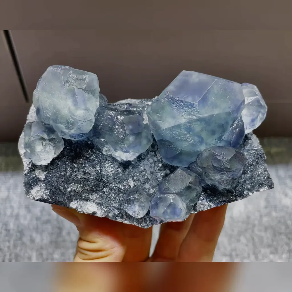 Natural Phantom Fluorite and Quartz Symbiosis comes from Fujian,China 105*60*50MM - image 3