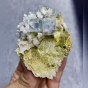 Natural Phantom Fluorite and Quartz Symbiosis comes from Yaogangxian,Hunan 70*60*40MM - image 1