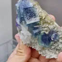 Natural Phantom Fluorite and Quartz Symbiosis comes from Yindu,Inner Mongolia 85*55*30mm - image 2