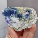 Natural Phantom Fluorite and Quartz Symbiosis comes from Yindu,Inner Mongolia 85*55*30mm - image 1