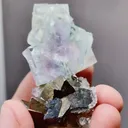 Natural Phantom Fluorite and Toxic Sand coexist comes from Yaogangxian,Hunan 30*20*60MM - image 4