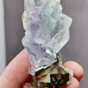 Natural Phantom Fluorite and Toxic Sand coexist comes from Yaogangxian,Hunan 30*20*60MM - image 2
