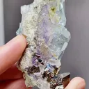 Natural Phantom Fluorite and Toxic Sand coexist comes from Yaogangxian,Hunan 30*20*60MM - image 5