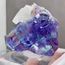 Natural Phantom Fluorite and White Quartz coexist comes from Yaogangxian,Hunan 75*35*70MM - image 2