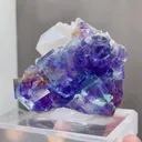 Natural Phantom Fluorite and White Quartz coexist comes from Yaogangxian,Hunan 75*35*70MM - image 4