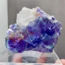 Natural Phantom Fluorite and White Quartz coexist comes from Yaogangxian,Hunan 75*35*70MM - image 5