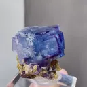 Natural Phantom Fluorite coexists with Mica comes from Yaogangxian,Hunan 40*30*30MM - image 6