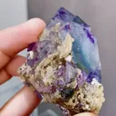 Natural Phantom Fluorite coexists with Mica comes from Yaogangxian,Hunan 50*30*60MM - image 5