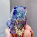 Natural Phantom Fluorite coexists with Mica comes from Yaogangxian,Hunan 50*30*60MM - image 3