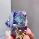 Natural Phantom Fluorite coexists with Mica comes from Yaogangxian,Hunan 50*30*60MM - image 2