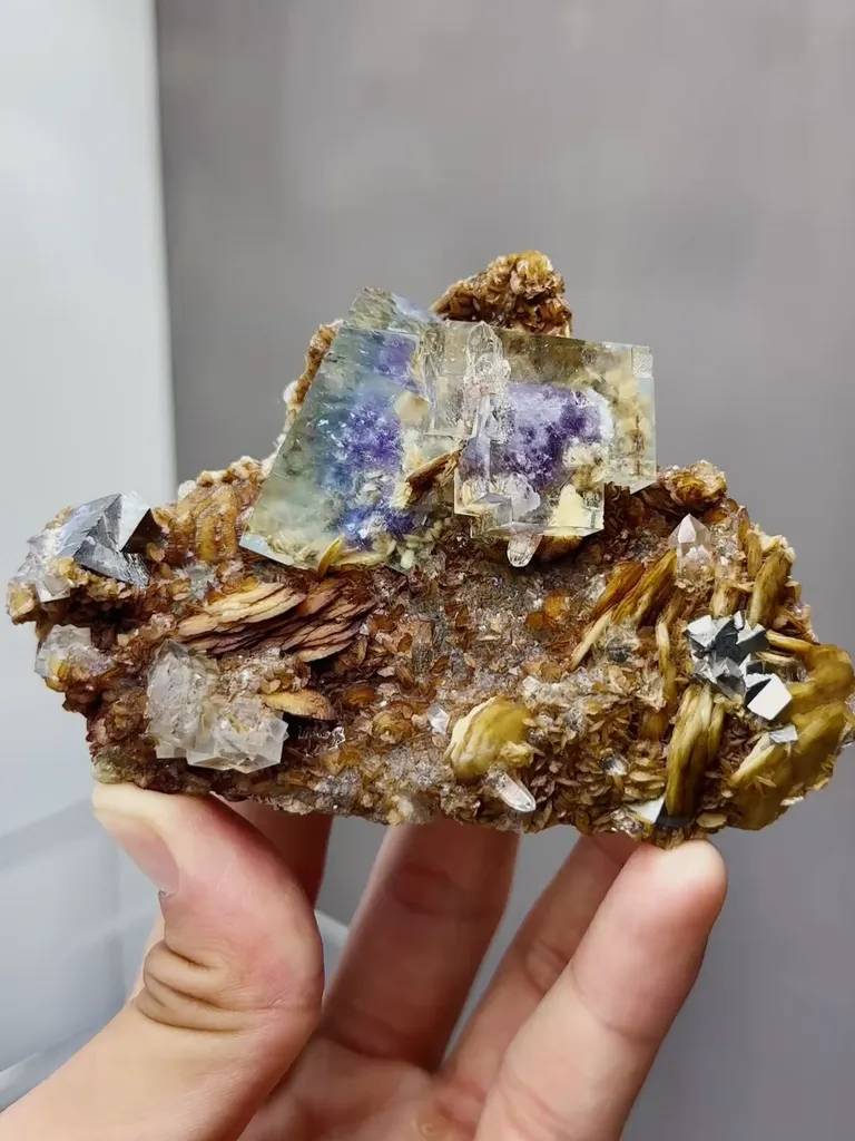 Natural Phantom Fluorite comes from Yaogangxian,Hunan 105*45*70MM image