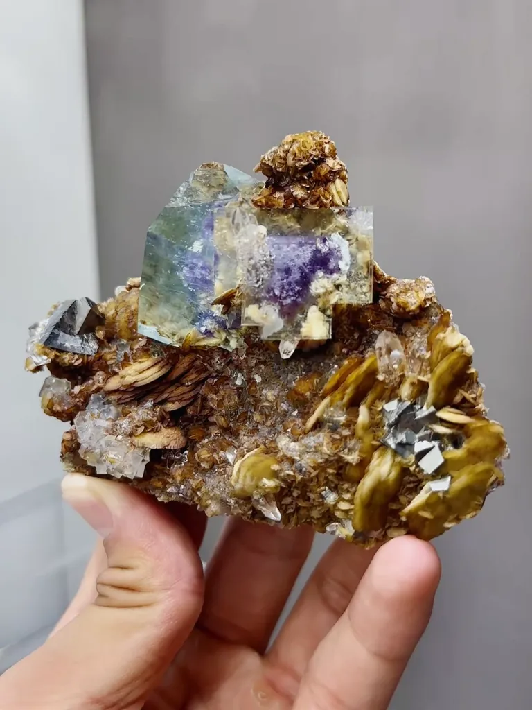 Natural Phantom Fluorite comes from Yaogangxian,Hunan 105*45*70MM - image 2