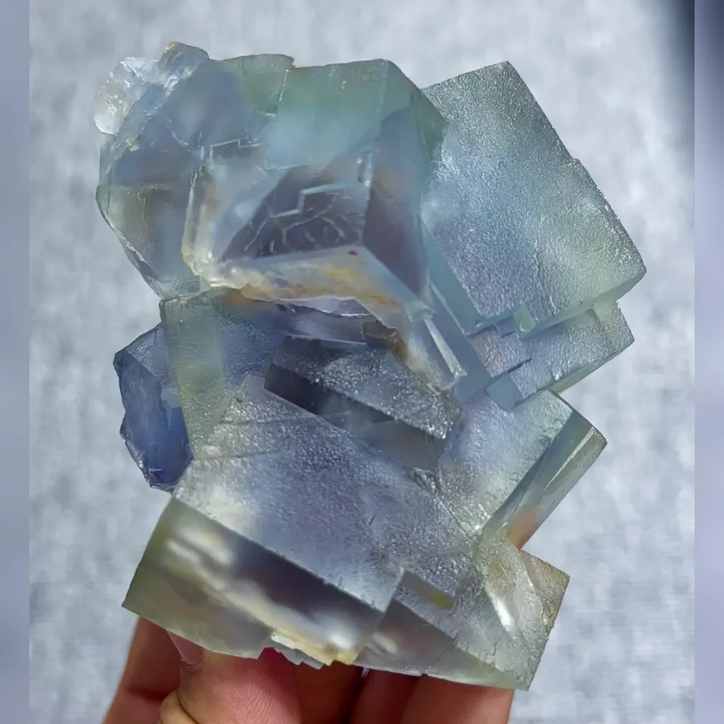 Natural Phantom Fluorite comes from Yaogangxian,Hunan 75*60*80MM image