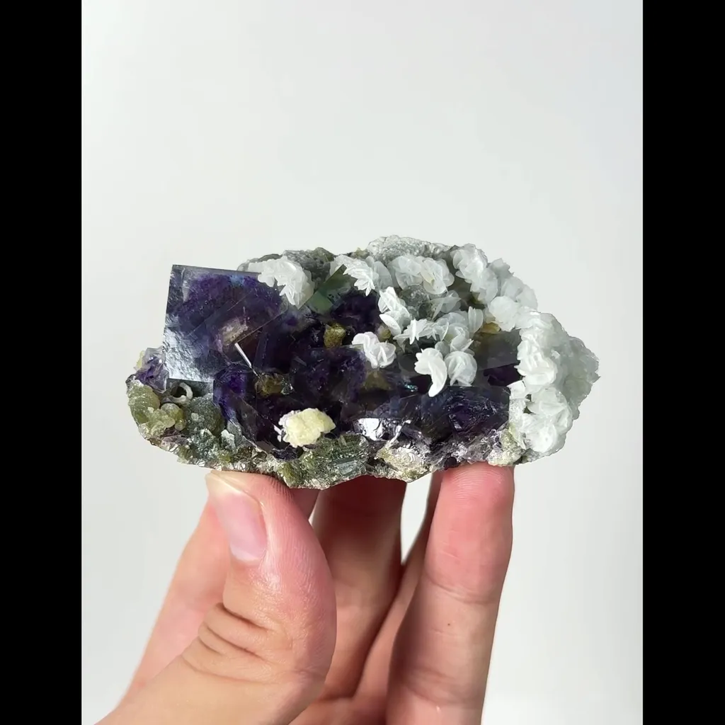 Natural Phantom Fluorite Mineral Specimen,High Quality Specimen,YINDU,INNER MONGOLIA,CHINA(76*43*25mm) image